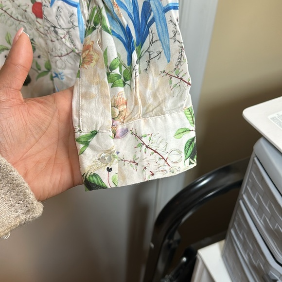 Zara floral print blouse - Picture 6 of 8